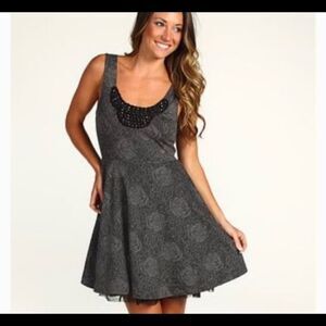 Free people women’s xs Rock princess floral dress NWT edgy rocker whimsigoth